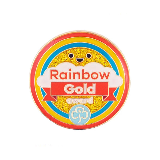 Gold Award Metal Badge Rainbows