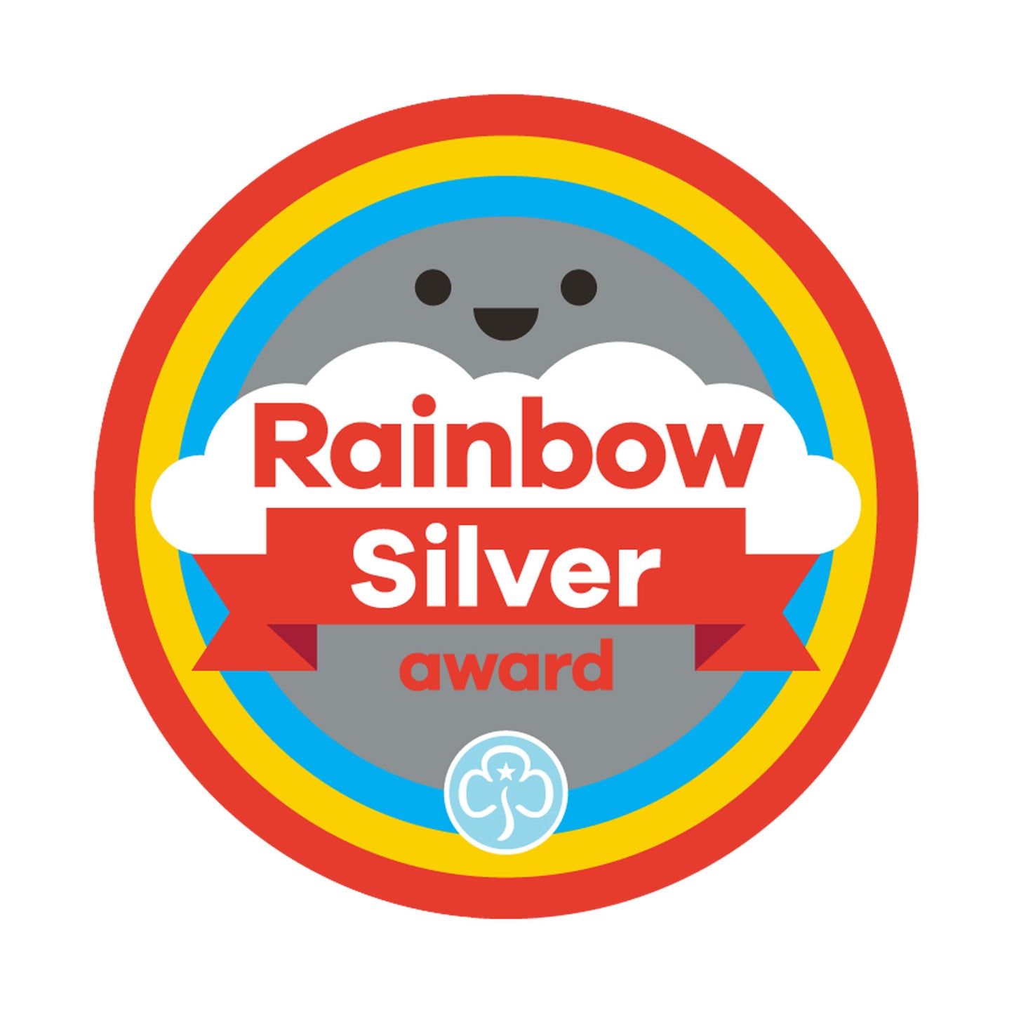Silver Award Woven Badge Rainbows