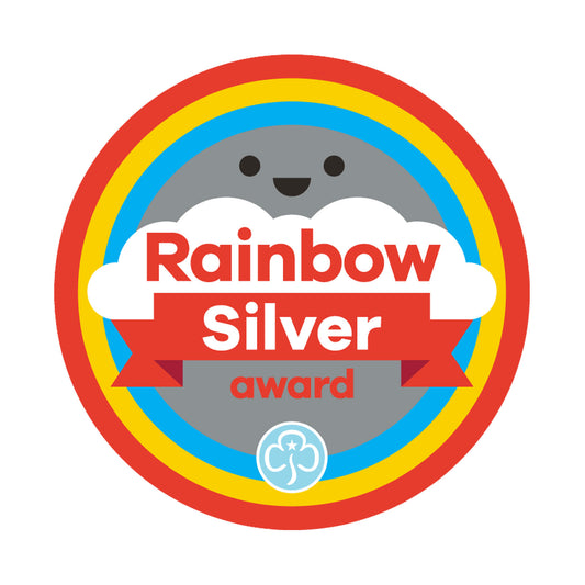 Silver Award Woven Badge Rainbows