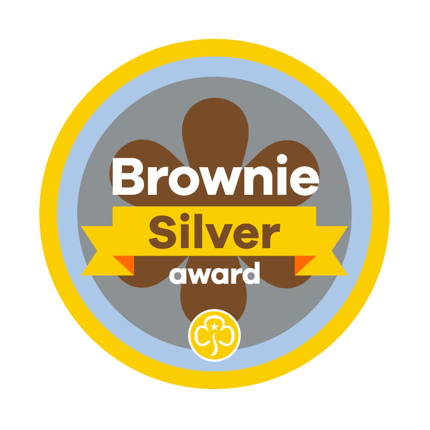 Silver Award Woven Badge Brownies