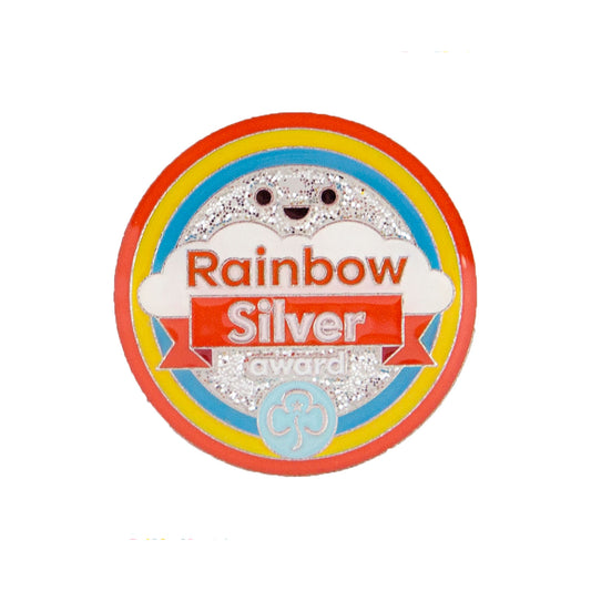 Silver Award Metal Badge Rainbows