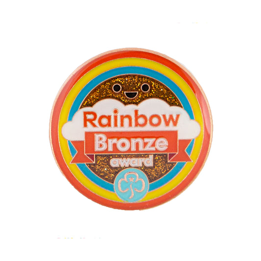 Bronze Award Metal Badge Rainbows