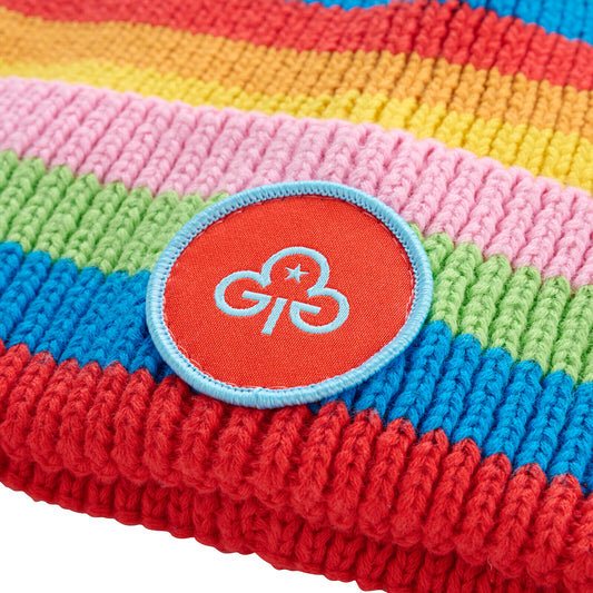 Rainbows uniform striped beanie