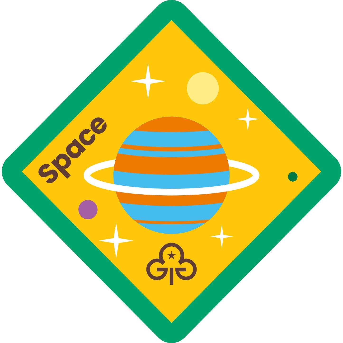 Brownies Space Woven Badge
