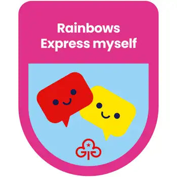 Rainbows Express Myself Theme Award Woven Badge