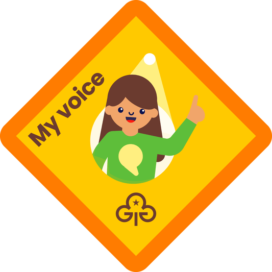 Brownies My voice woven badge