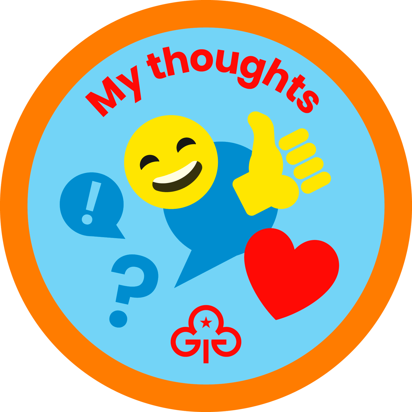 Rainbows My thoughts woven badge