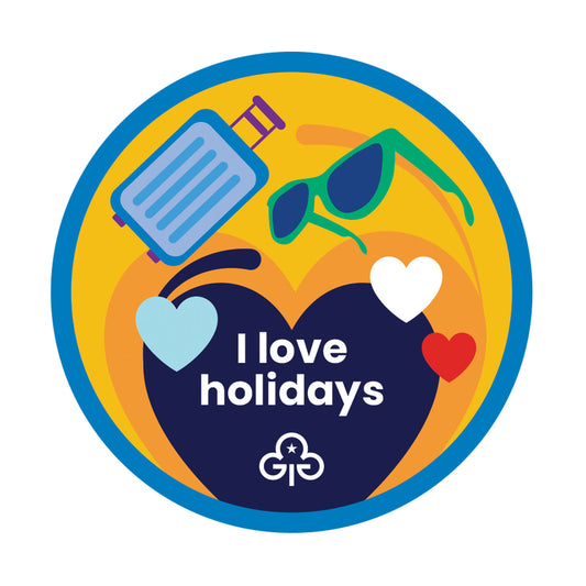 I Love Holidays Woven Badge