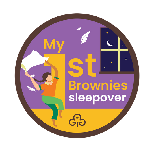 My 1st Brownies Sleepover Woven Badge