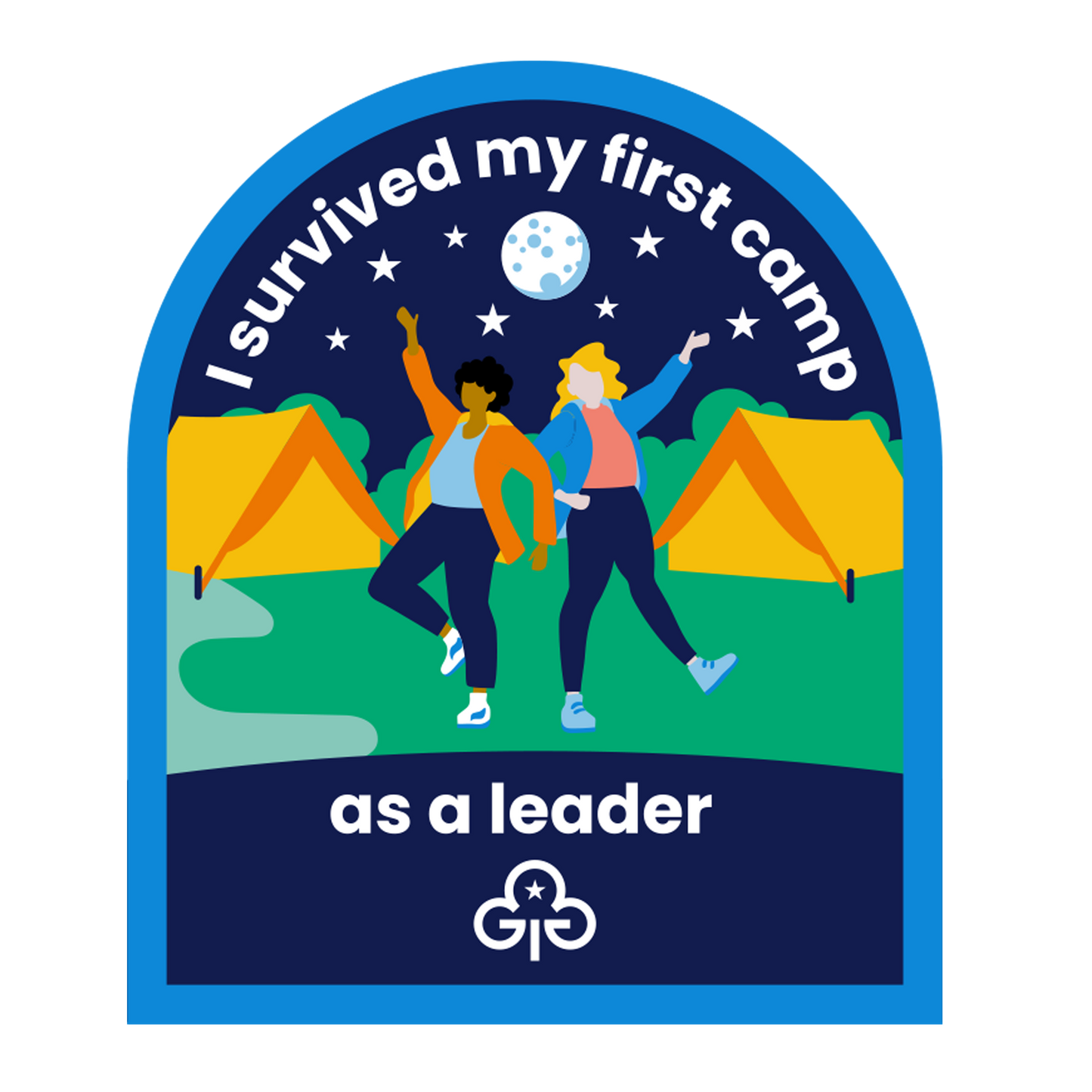 I survived my first camp as a Leader woven badge