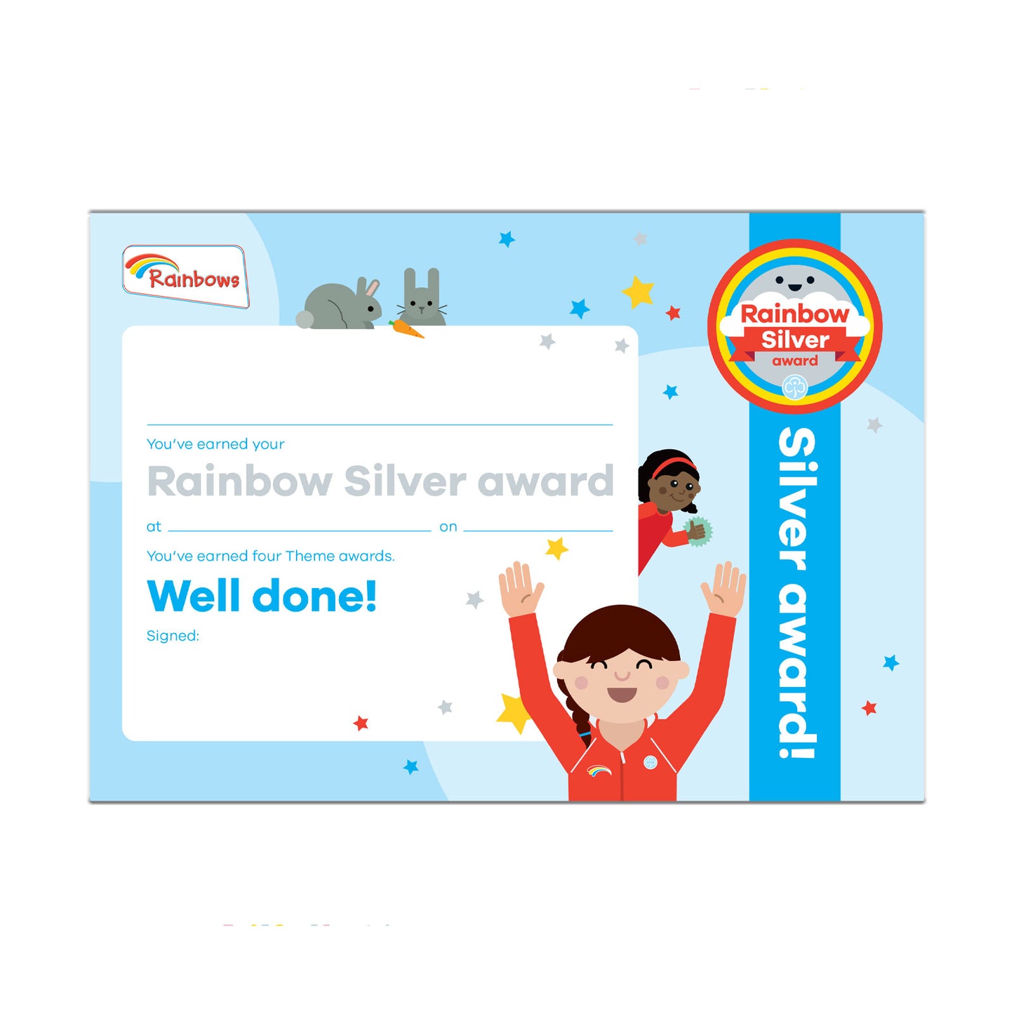 Silver Award Certificate Rainbows