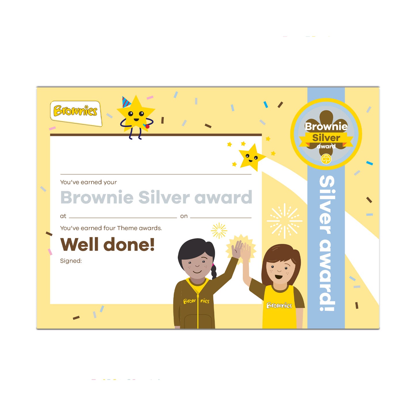 Silver Award Certificate Brownies