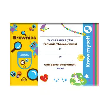 Theme Award - Brownies Know Myself Certificate