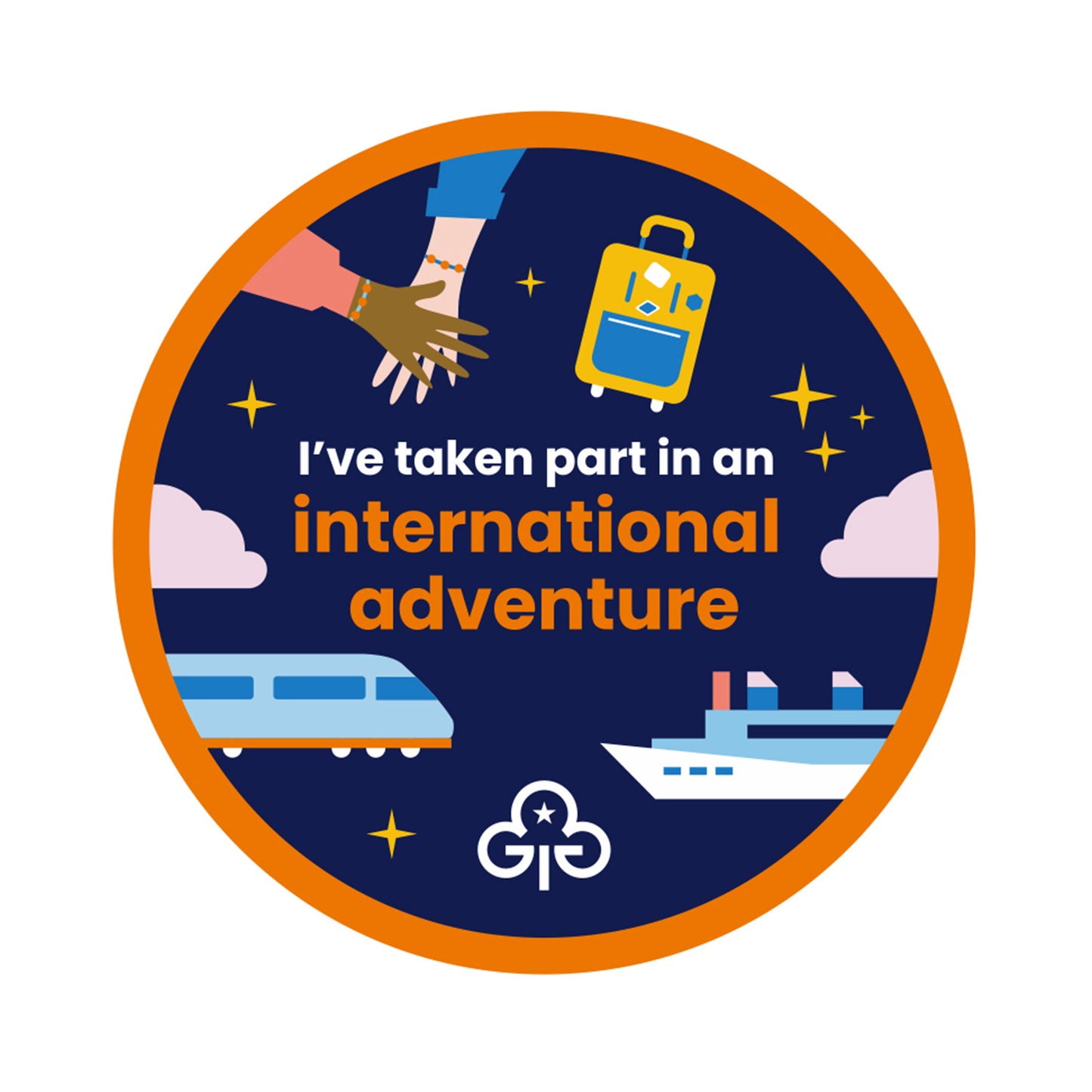 I've taken part in an international adventure woven badge