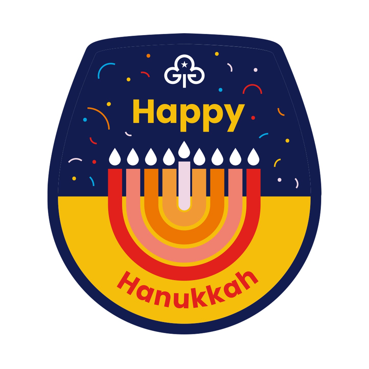 Hanukkah Woven Badge
