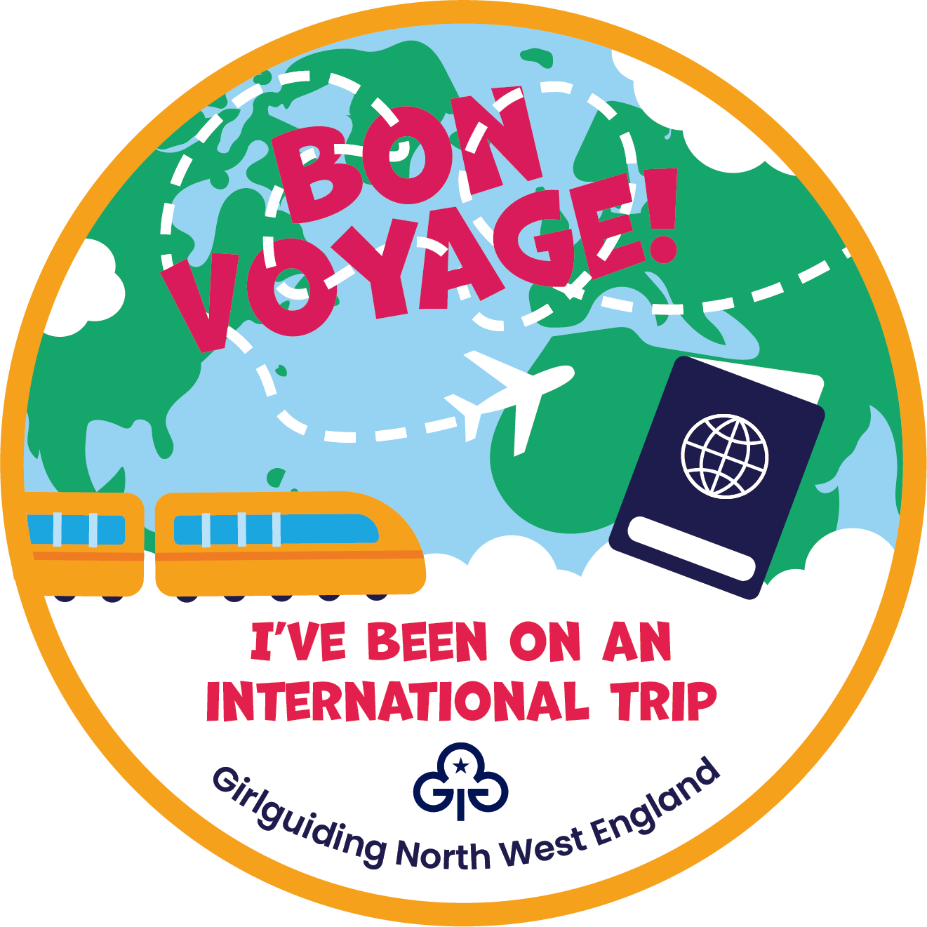 I've been on an international trip woven badge