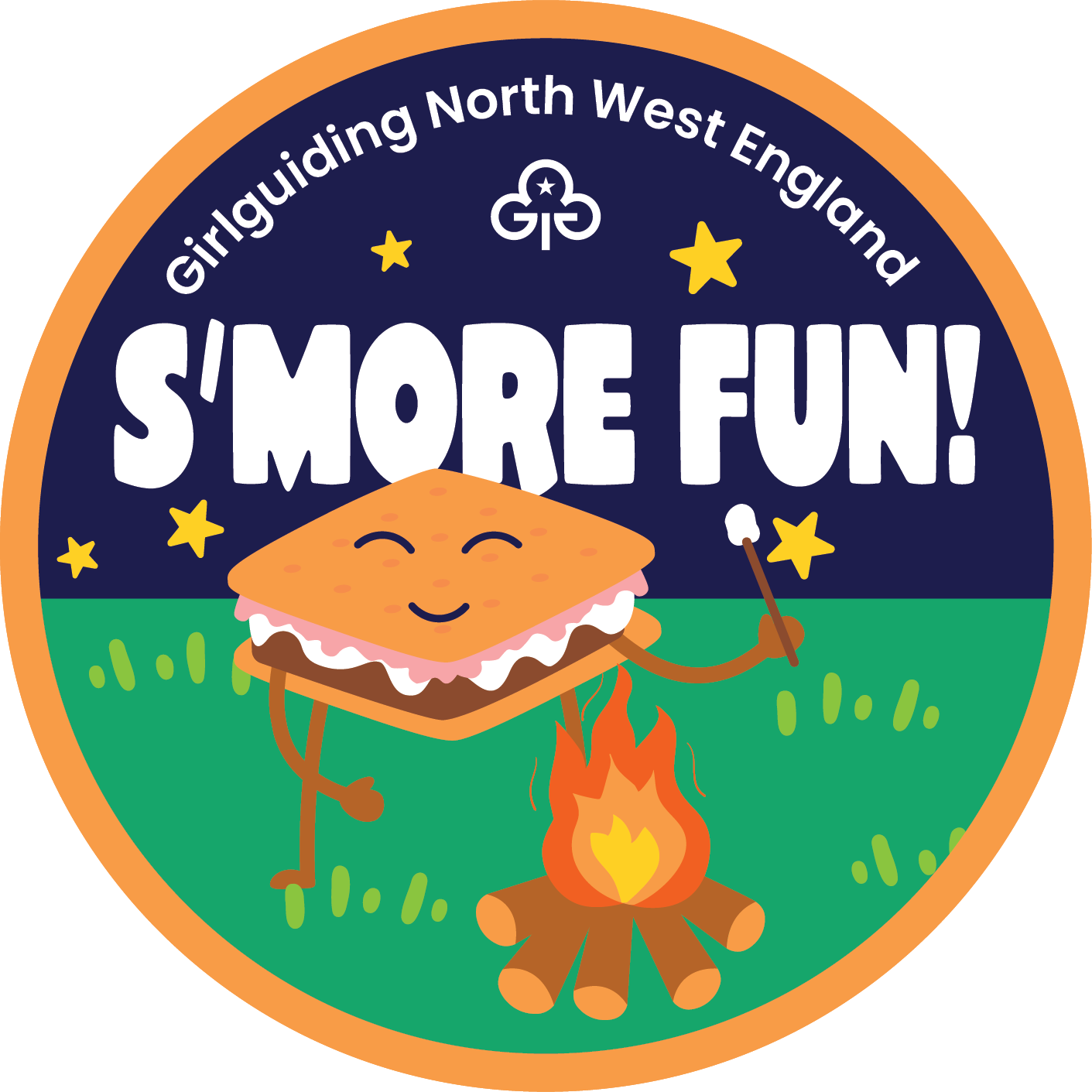 S'more Fun - Girlguiding North West England Woven Badge