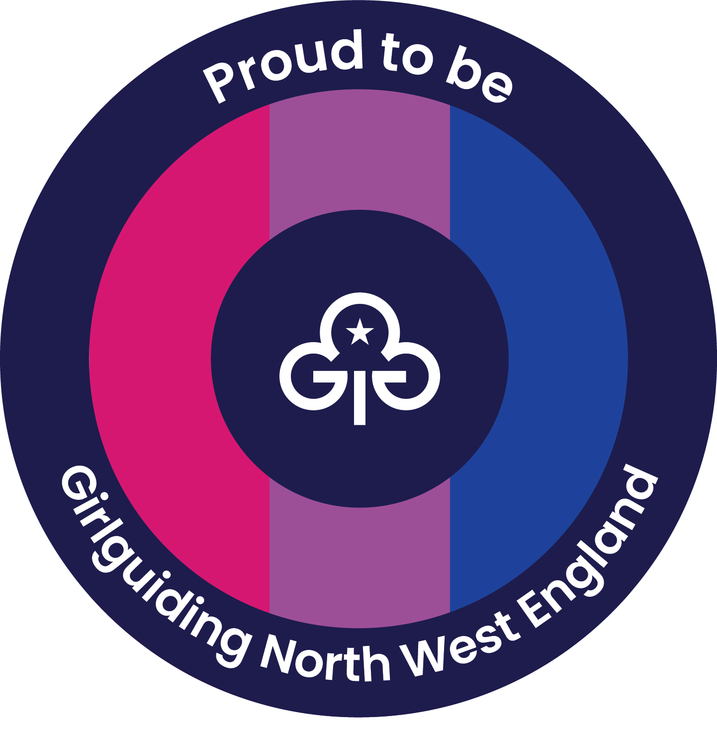 Girlguiding North West England - Proud to be.... Bisexual Pride Woven Badge