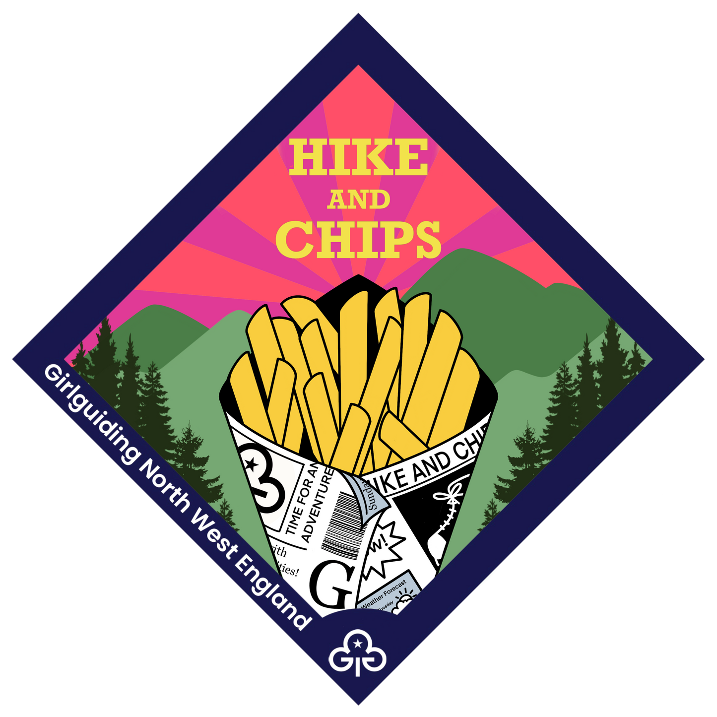 Chips and Hike Woven Badge
