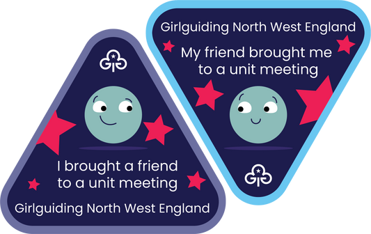 Brought a Friend Woven Badge Pair