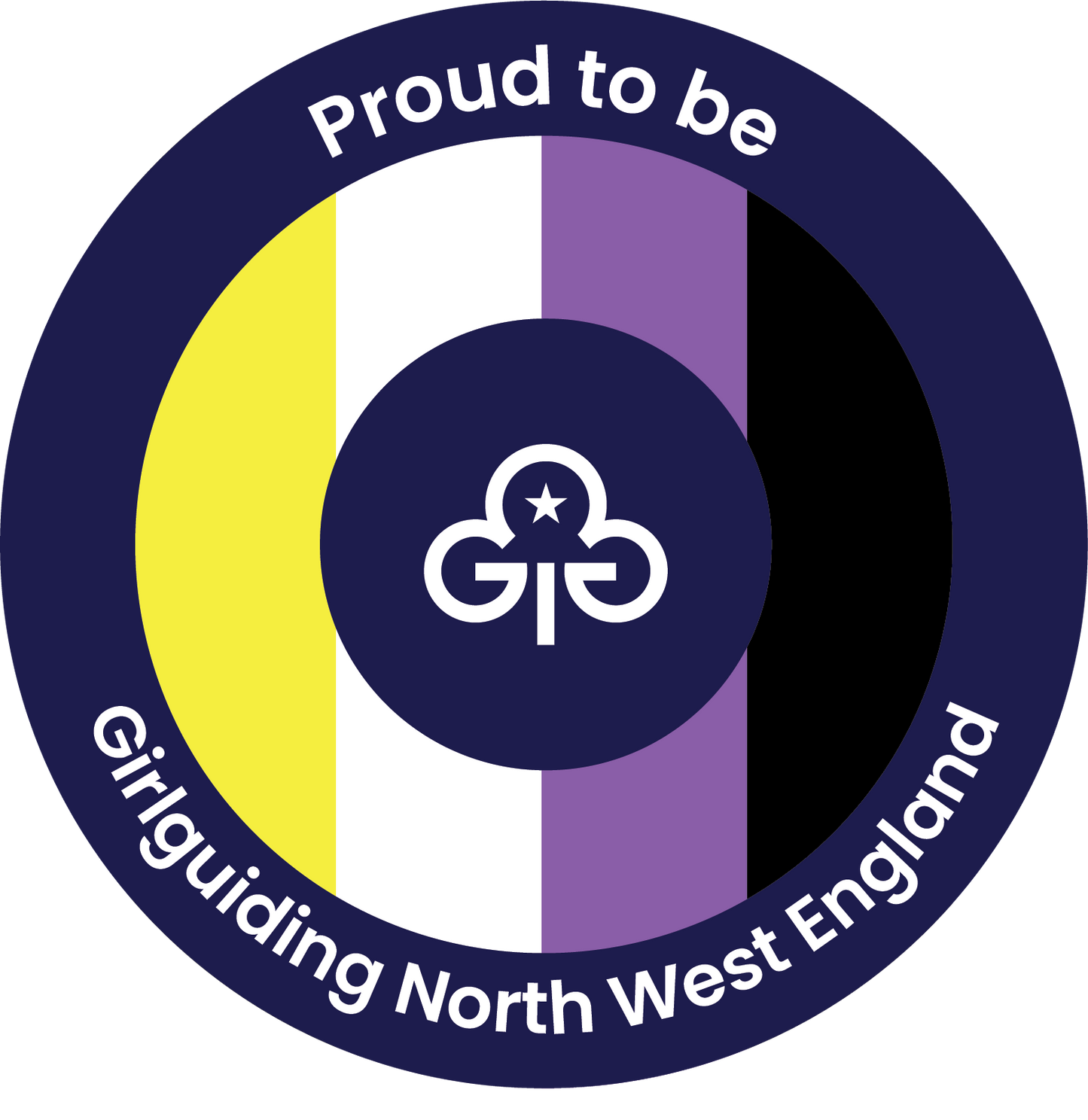 Girlguiding North West England - Proud to be.... Non-Binary Pride Woven Badge