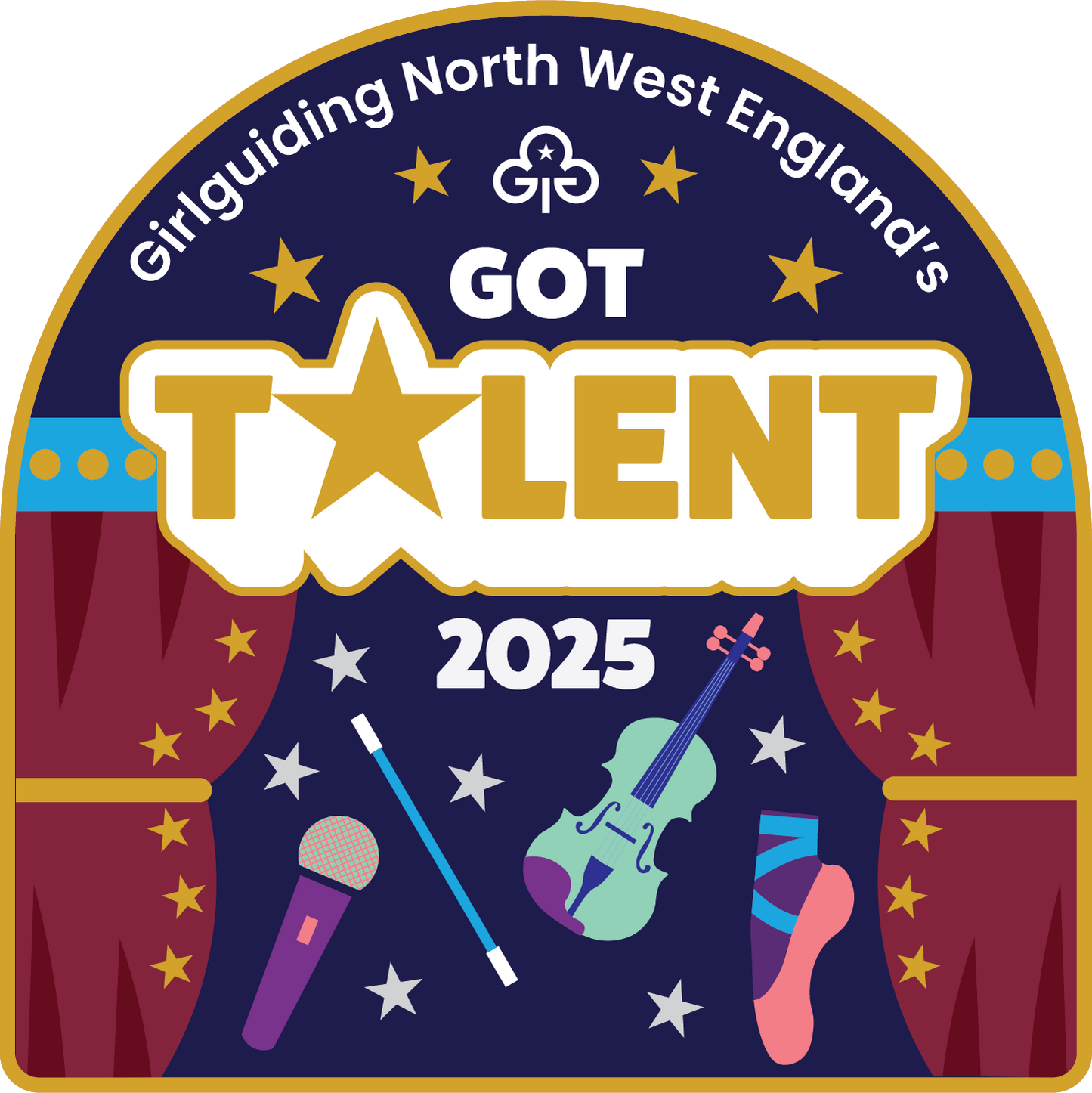Girlguiding North West England's Got Talent Woven badge