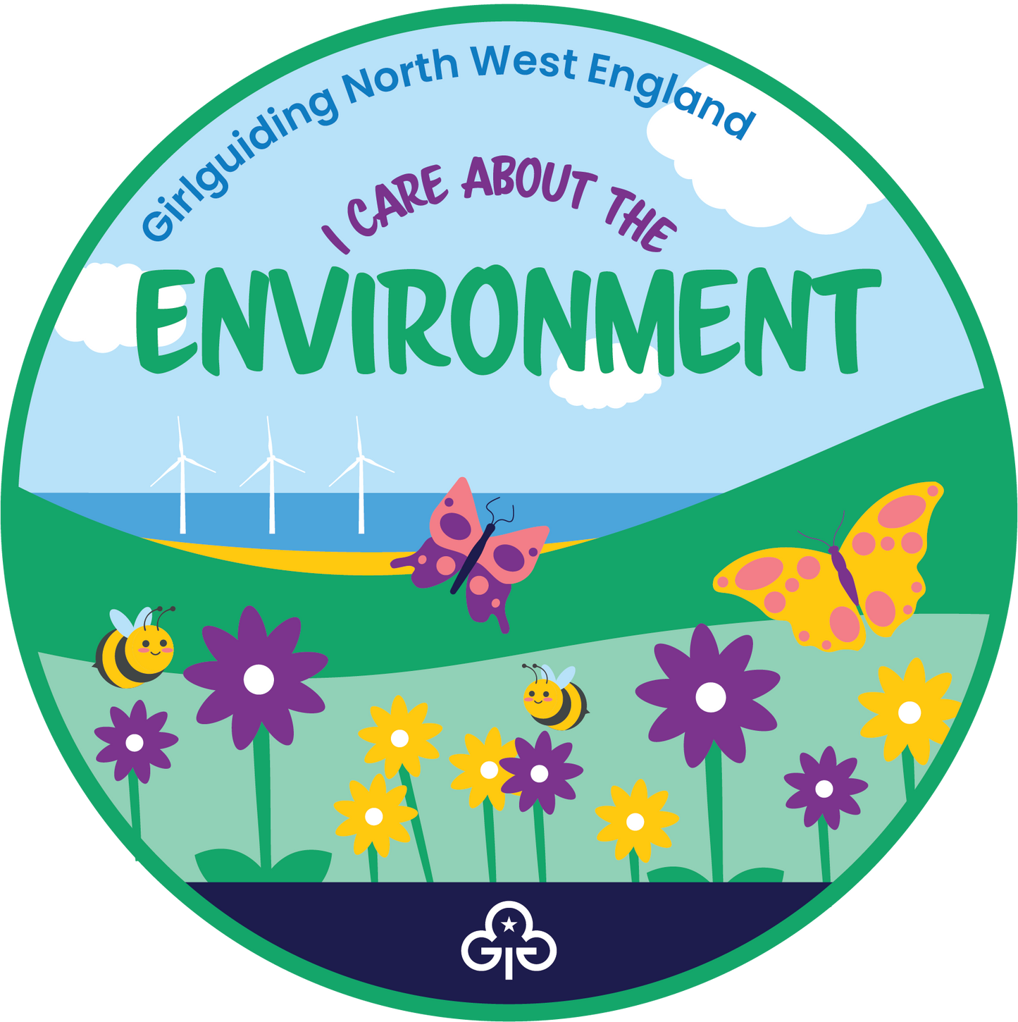 I Care About the Environment Woven Badge