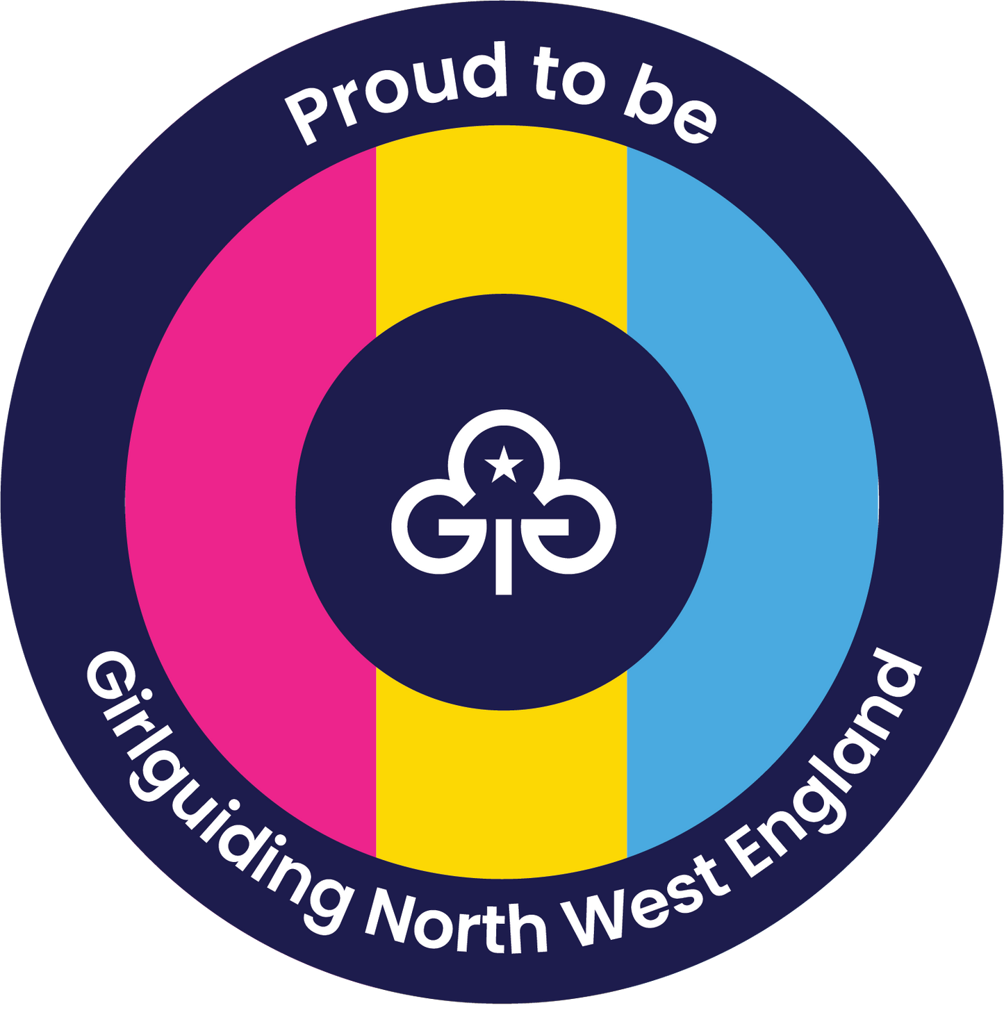 Girlguiding North West England - Proud to be.... Pansexual Pride Woven Badge