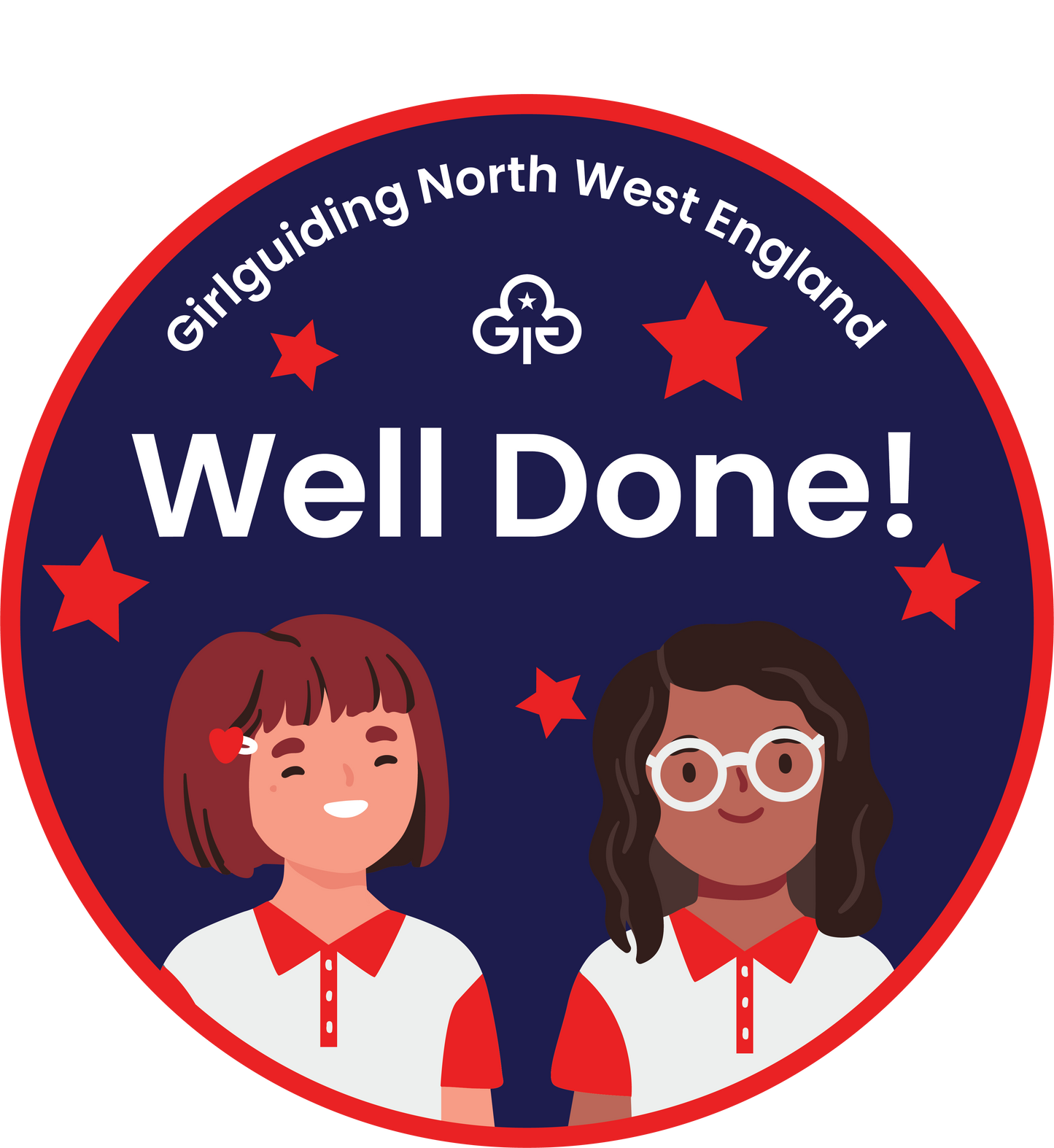 Region Well Done Rainbows woven badge