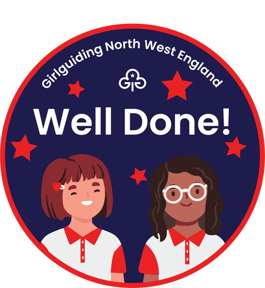Region Well Done Rainbows woven badge