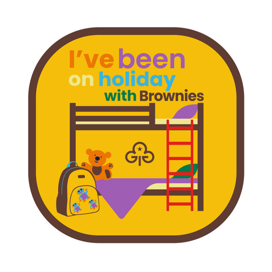 Brownies I've been on holiday woven badge