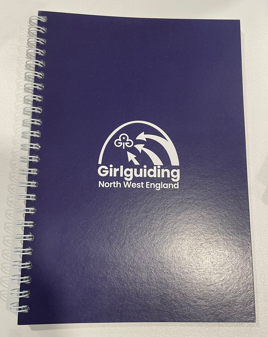 Lined region logo notebook