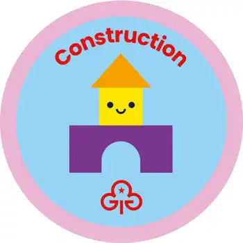 Rainbows Construction Woven Badge