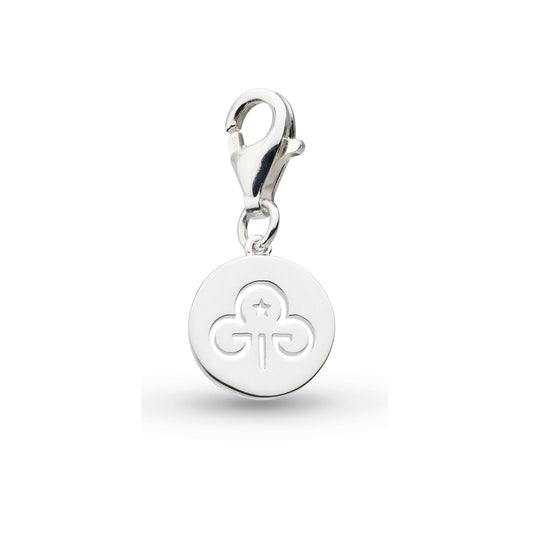 Clip Charm Silver With Etched Trefoil