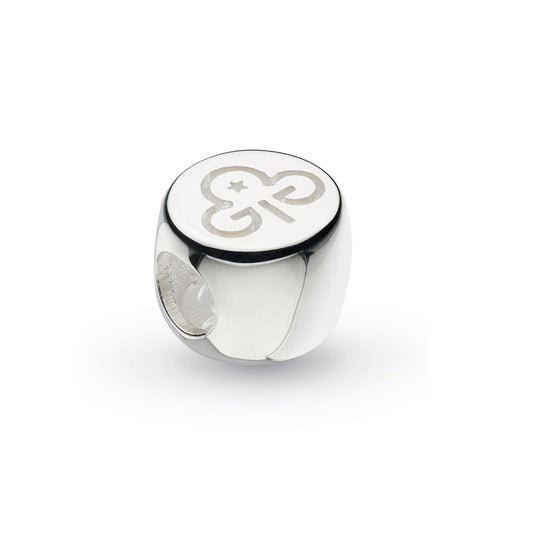Bead Charm - Silver Etched Trefoil