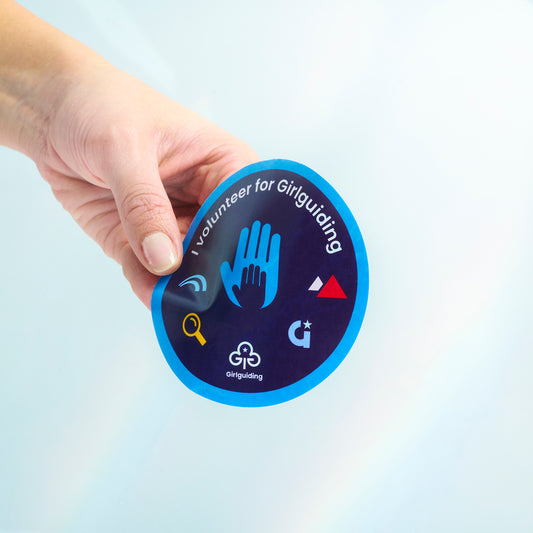 I Volunteer For Girlguiding Window Sticker