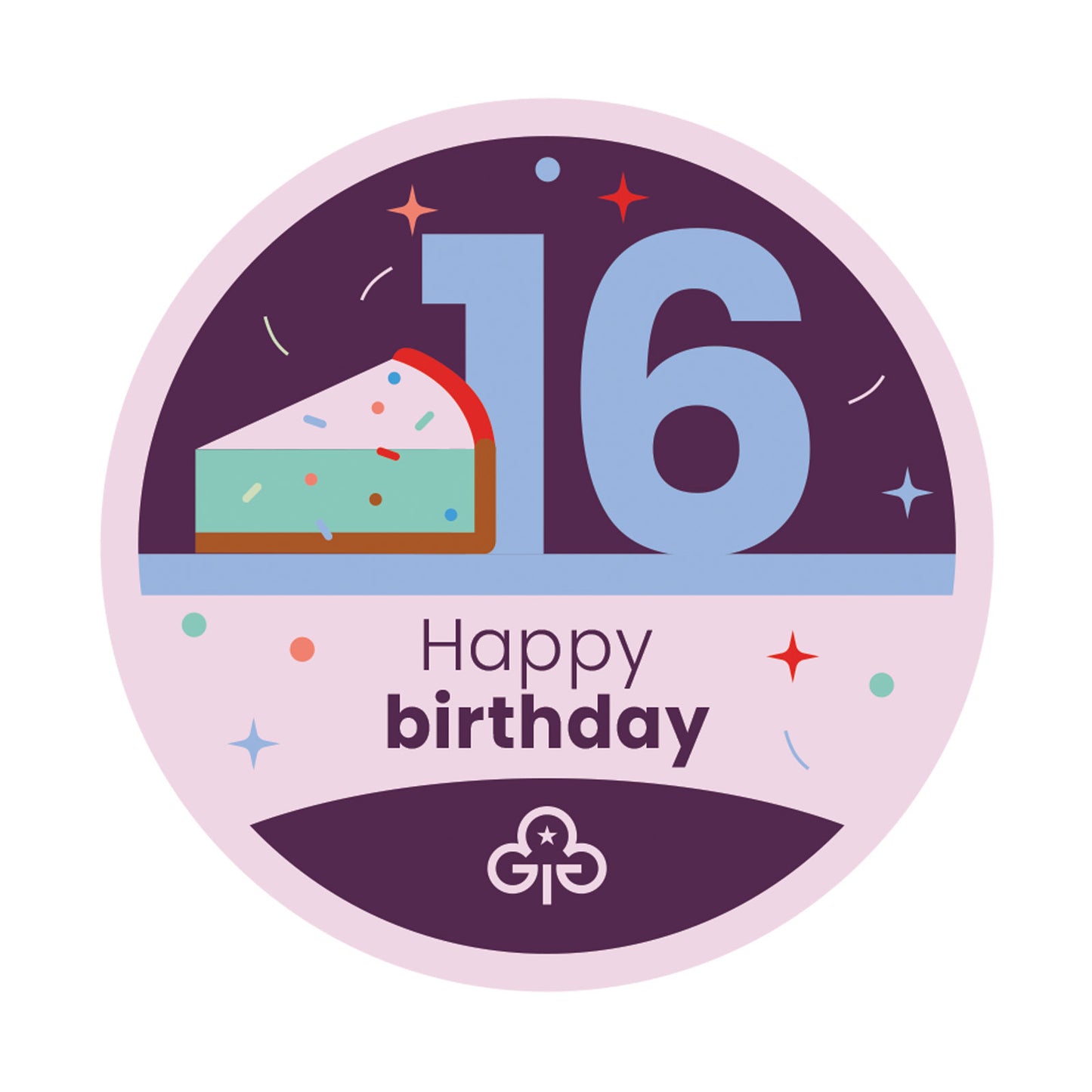 Happy 16th Birthday Woven Badge