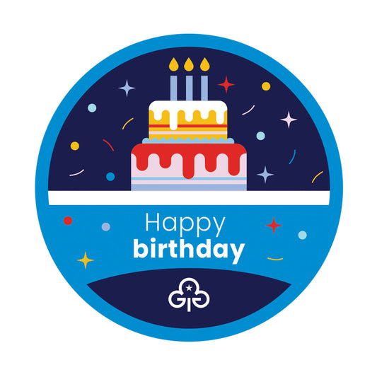 Girlguiding Happy Birthday Woven Badge