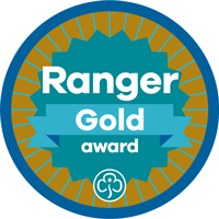 Gold Award Woven Badge Rangers