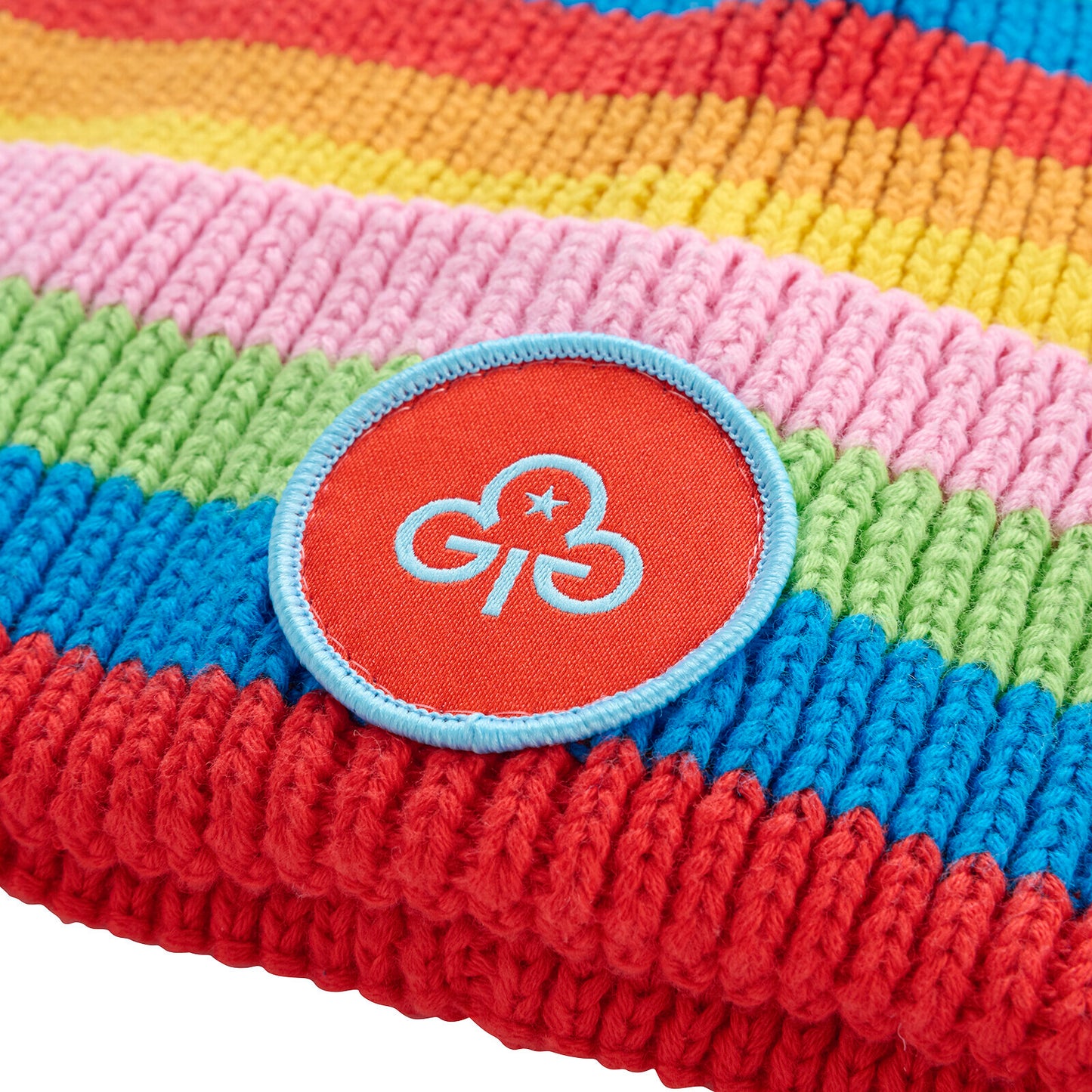 Rainbows uniform striped beanie