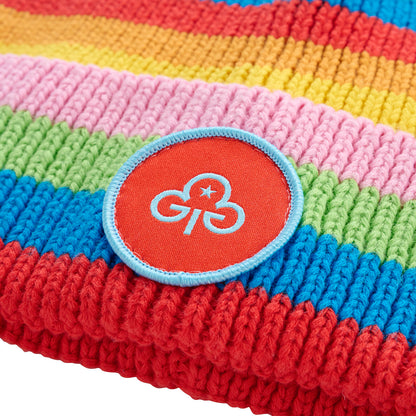 Rainbows uniform striped beanie