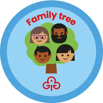 Rainbows Family Tree Woven Badge