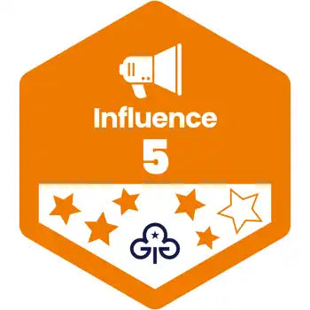 Skills Builder - Take Action - Influence Stage 5 Woven Badge