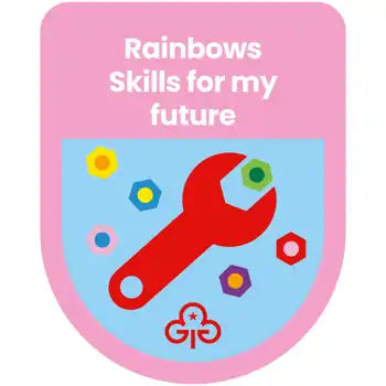 Rainbows Skills For My Future Theme Award Woven Badge