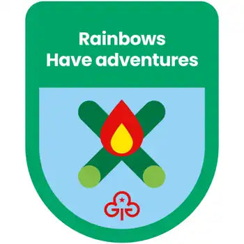 Rainbows Have Adventures Theme Award Woven Badge