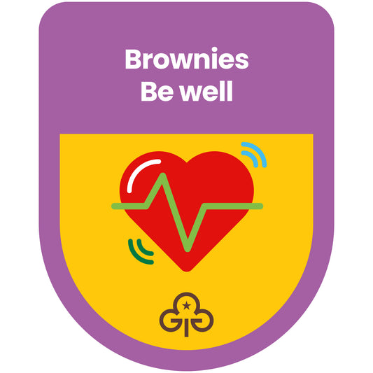 Brownies Be Well Theme Award Woven Badge