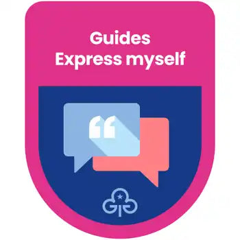 Guides Express Myself Theme Award Woven Badge
