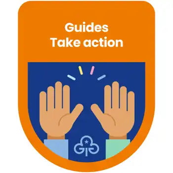 Guides Take Action Theme Award Woven Badge