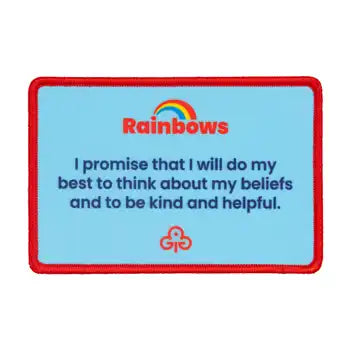 Remember your promise Rainbows woven badge
