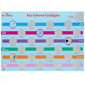 Rainbows scratch off badge poster